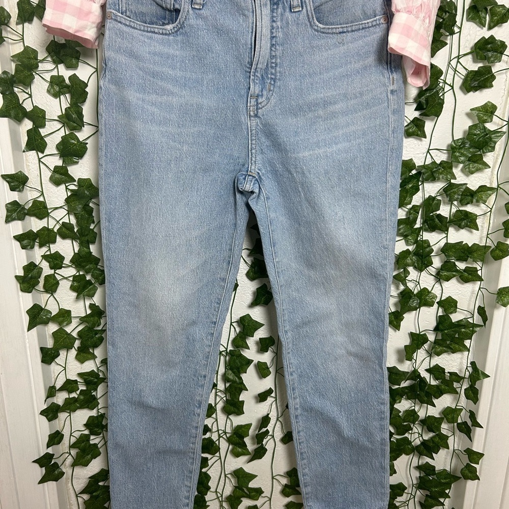 Madewell Denim with Brown Leather Detail - Picture 3 of 8